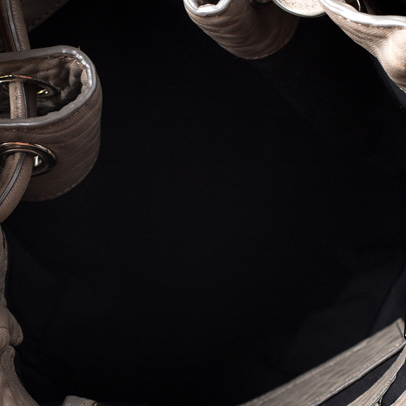 ALEXANDER WANG Taupe Textured Leather Diego Bucket Bag - Picture 7 of 9